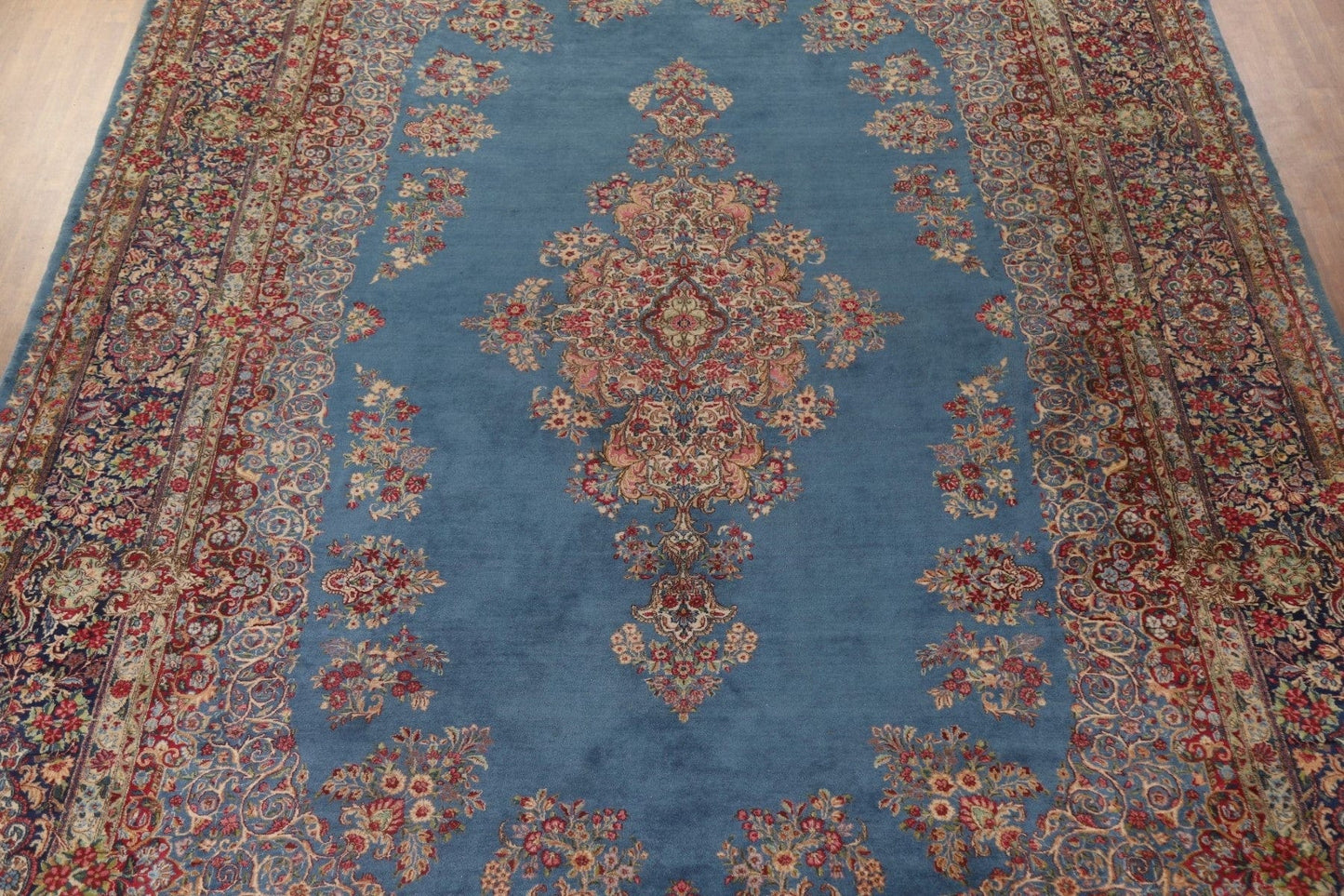 Vegetable Dye Kerman Large Persian Antique Rug 13x20