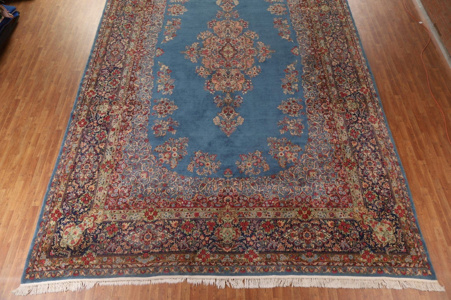 Vegetable Dye Kerman Large Persian Antique Rug 13x20