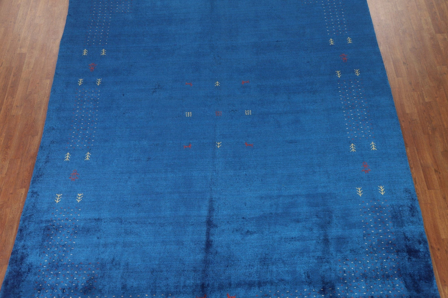 Blue Silk Gabbeh Lori Oriental Area Rug 9x12