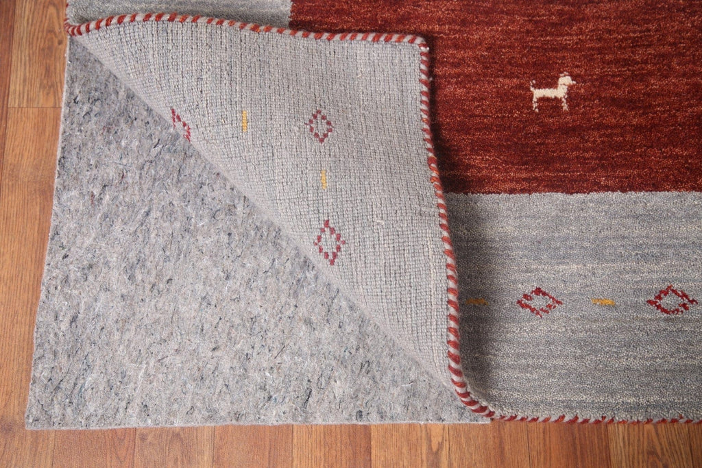 Gray Wool Gabbeh Oriental Area Rug 8x10