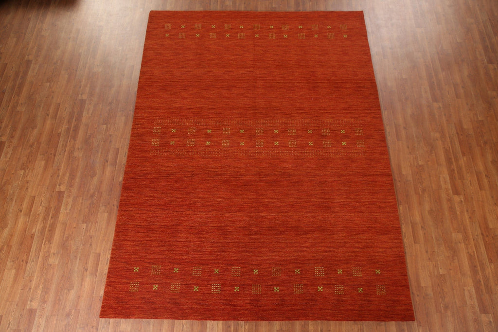 Orange Gabbeh Oriental Area Rug 8x11