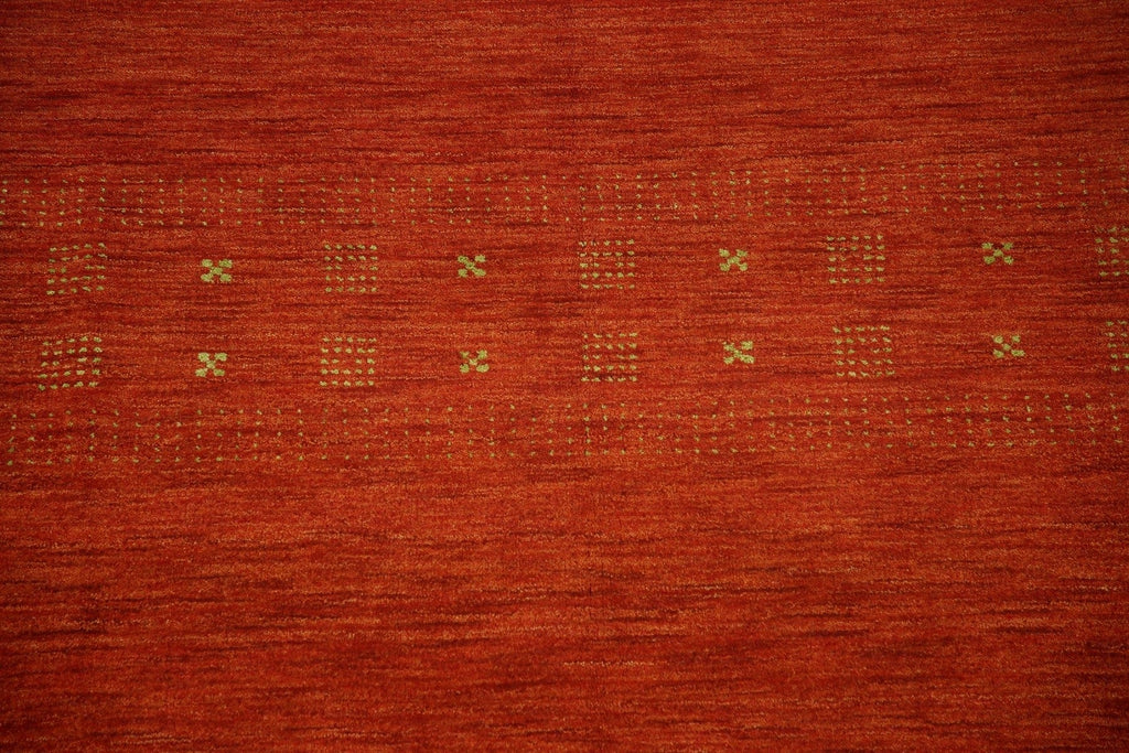 Orange Gabbeh Oriental Area Rug 8x11