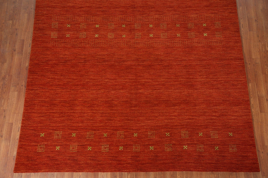 Orange Gabbeh Oriental Area Rug 8x11