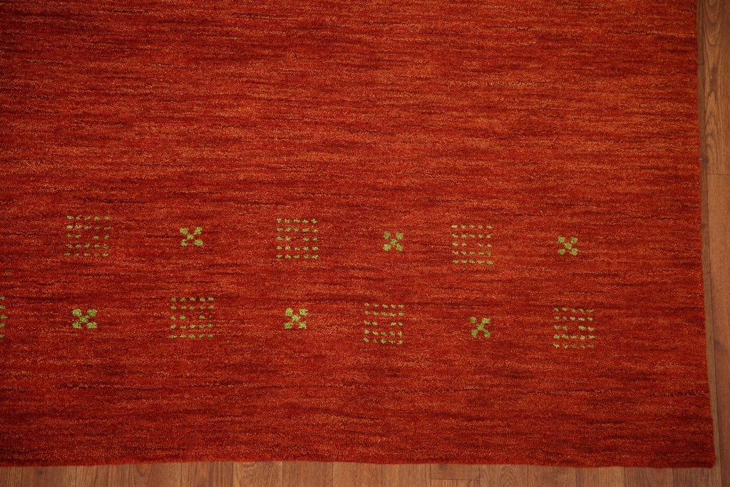 Orange Gabbeh Oriental Area Rug 8x11