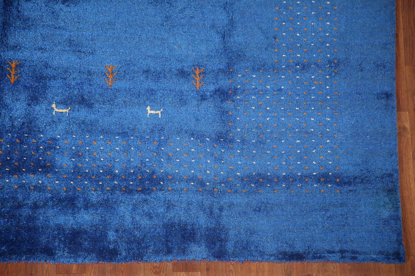 Silk Blue Gabbeh Lori Handmade Area Rug 8x10