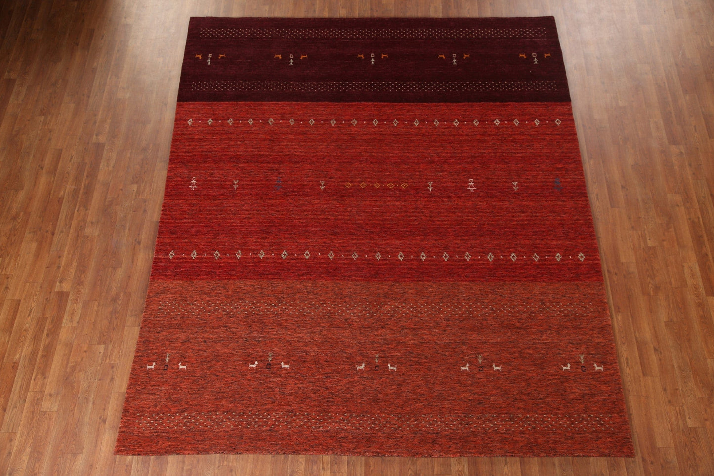 Multi-Color Gabbeh Handmade Wool Area Rug 8x10