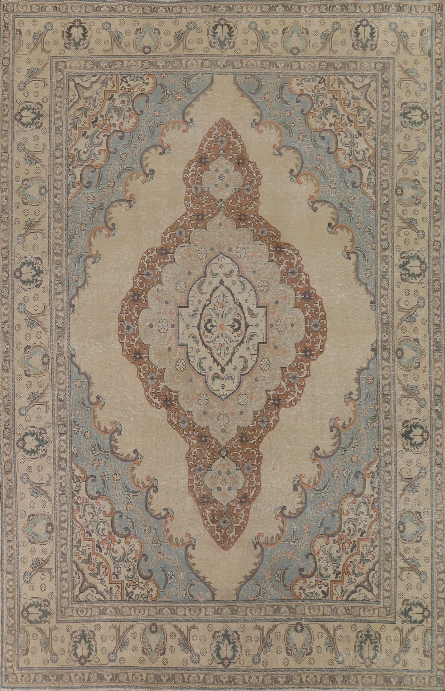 Distressed Tabriz Persian Area Rug 9x12