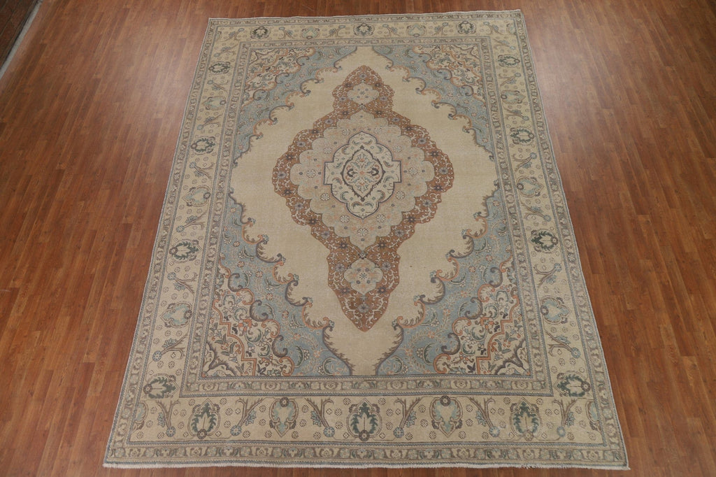 Distressed Tabriz Persian Area Rug 9x12