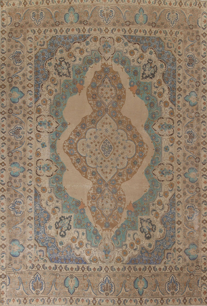 Geometric Tabriz Persian Area Rug 9x12