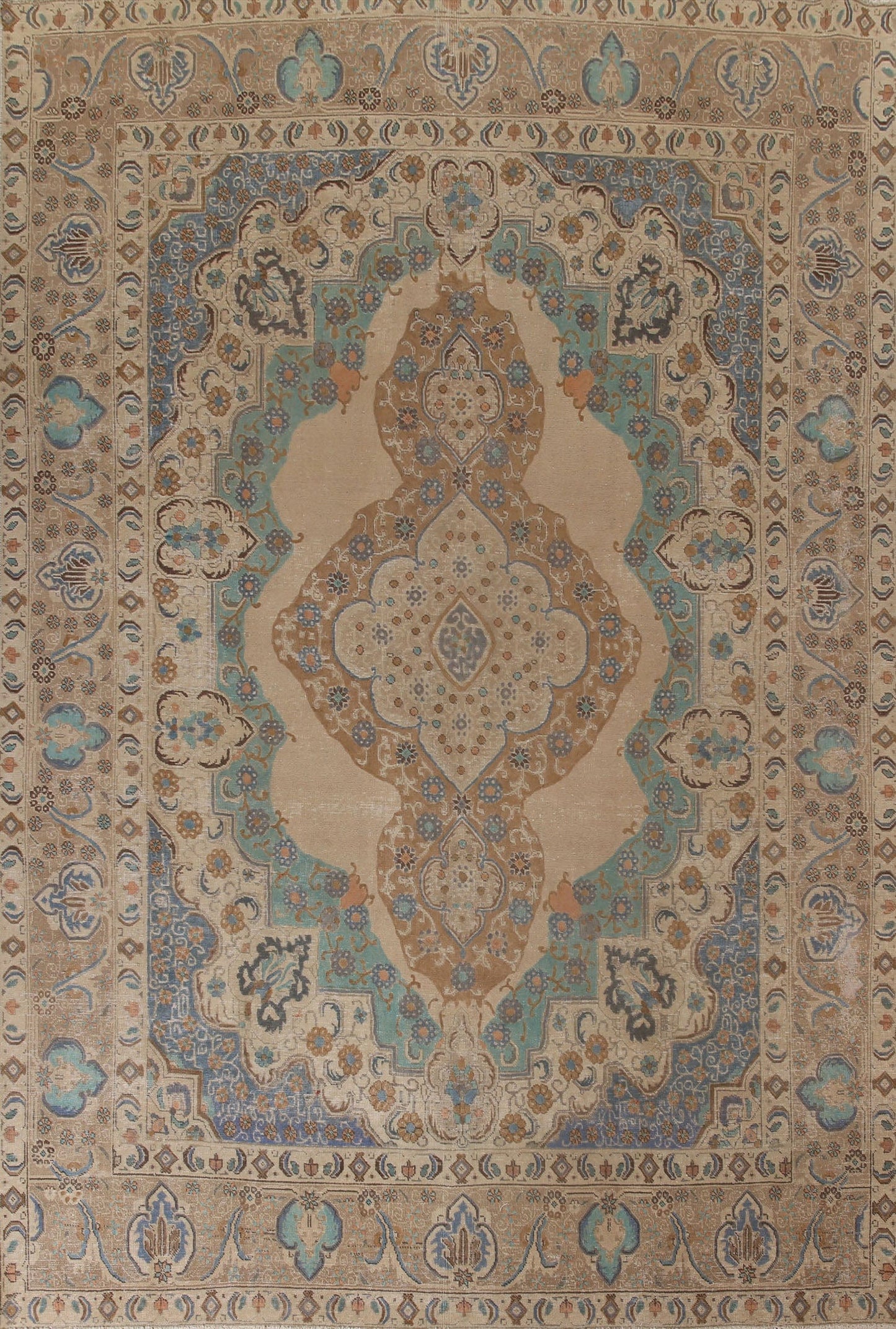 Geometric Tabriz Persian Area Rug 9x12