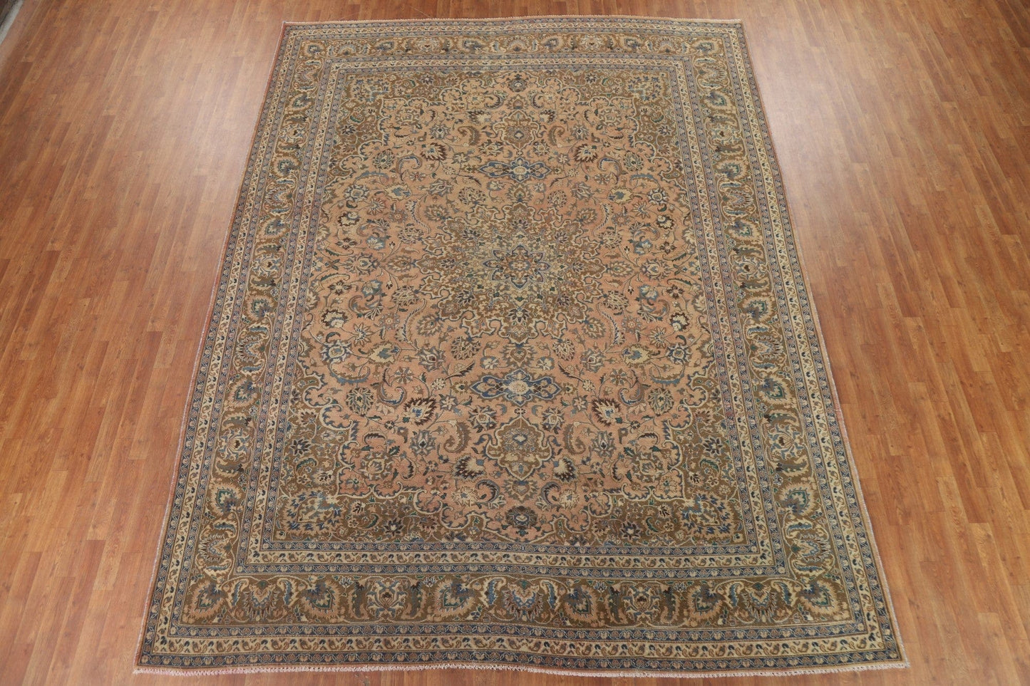 Distressed Mashad Persian Area Rug 10x12