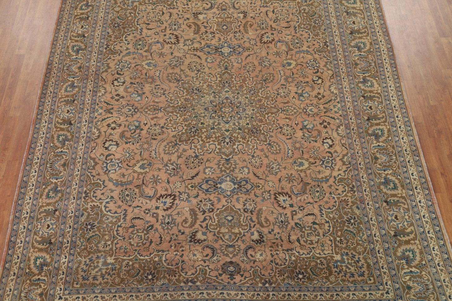 Distressed Mashad Persian Area Rug 10x12