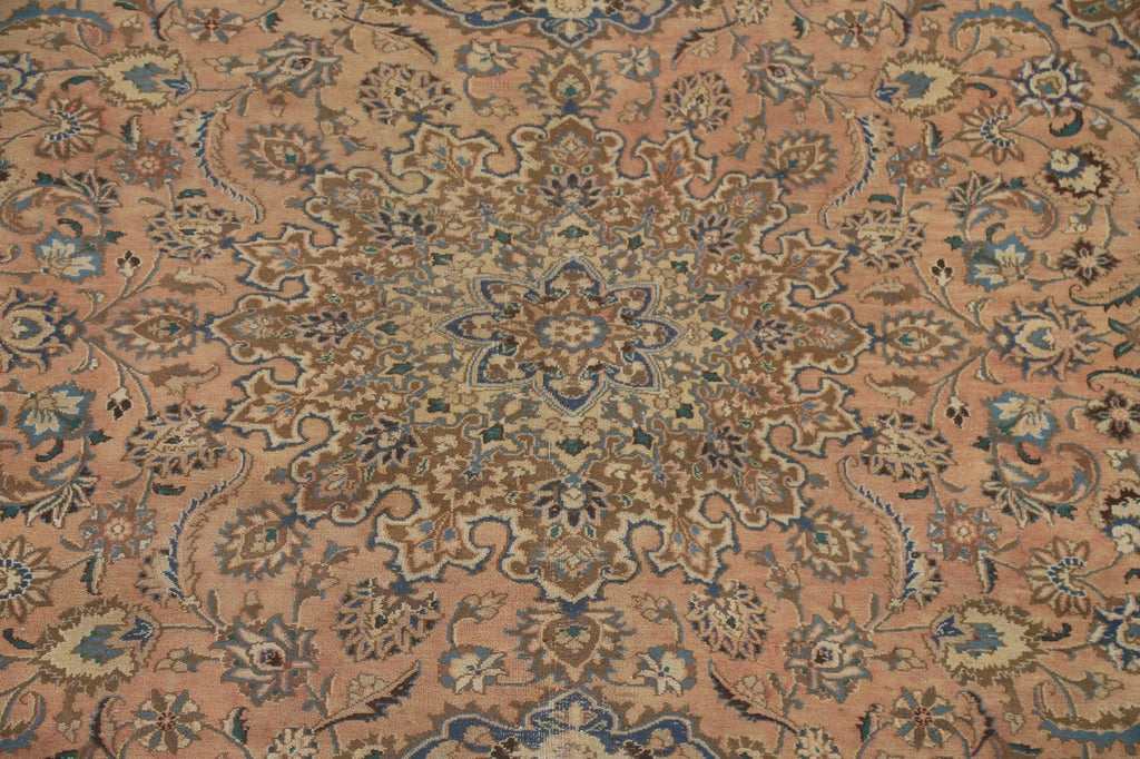 Distressed Mashad Persian Area Rug 10x12