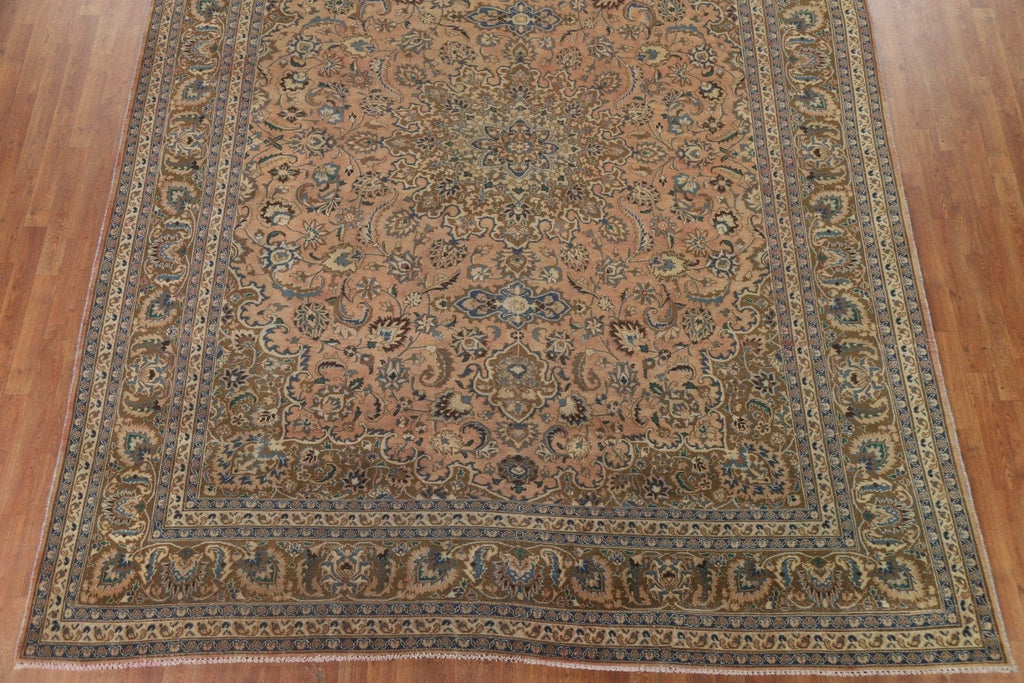 Distressed Mashad Persian Area Rug 10x12