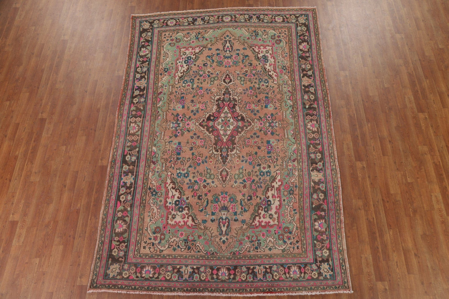 Vintage Wool Hamedan Persian Area Rug 7x10