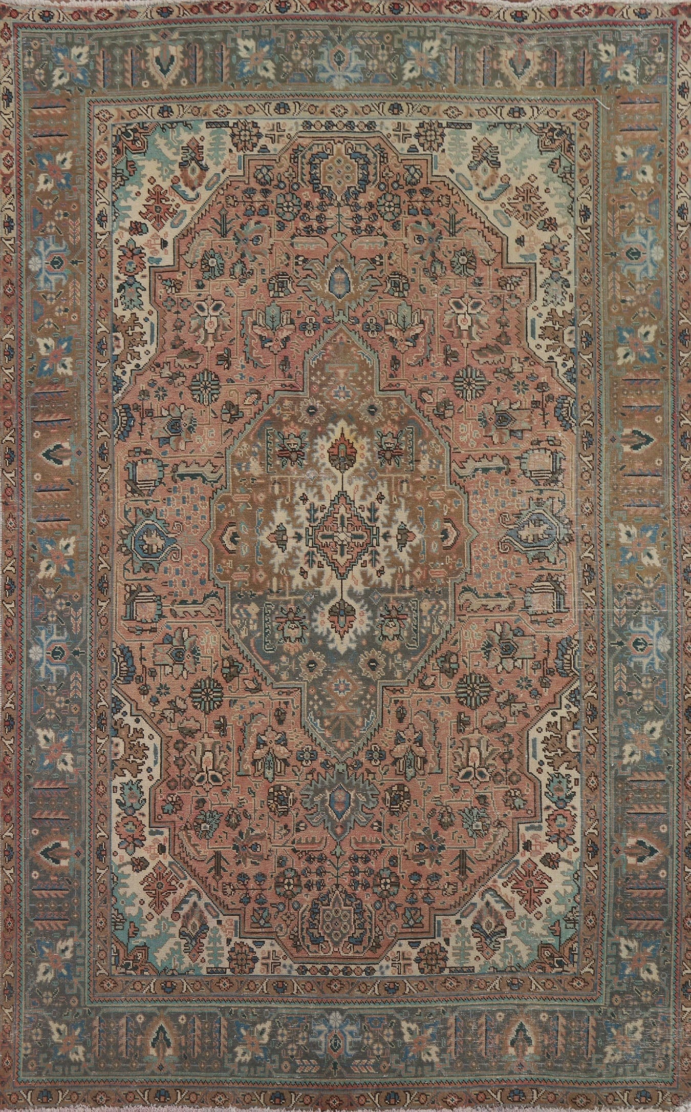 Geometric Tabriz Persian Area Rug 6x10