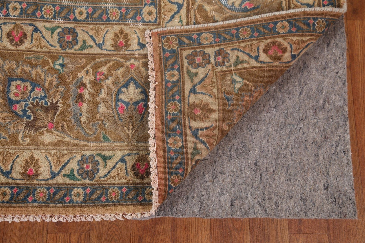 Distressed Mashad Persian Large Rug 10x14