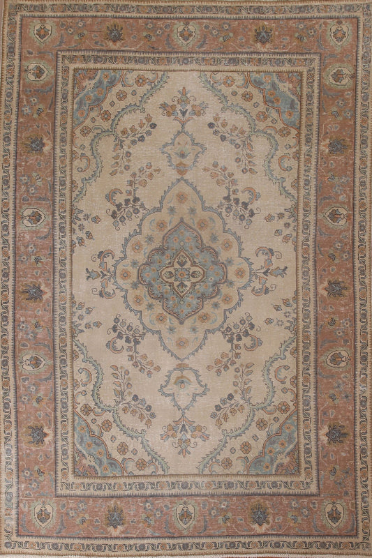 Distressed Tabriz Persian Area Rug 8x11