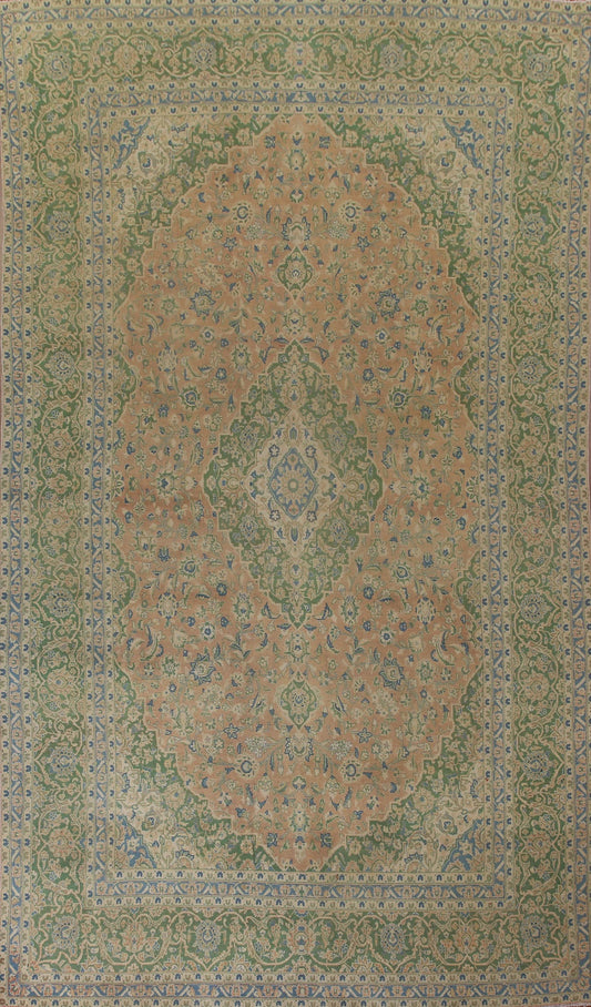 Vegetable Dye Kashan Persian Area Rug 9x14