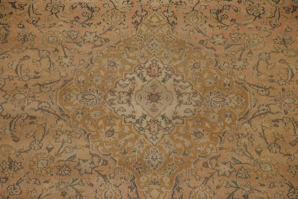 Distressed Mashad Persian Area Rug 10x13