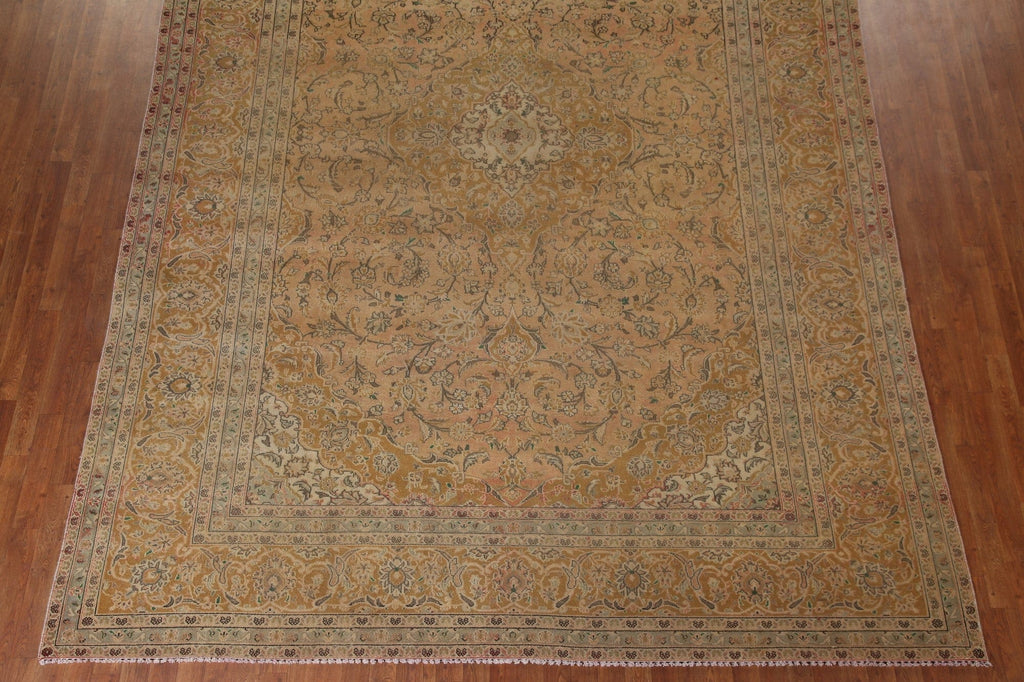 Distressed Mashad Persian Area Rug 10x13