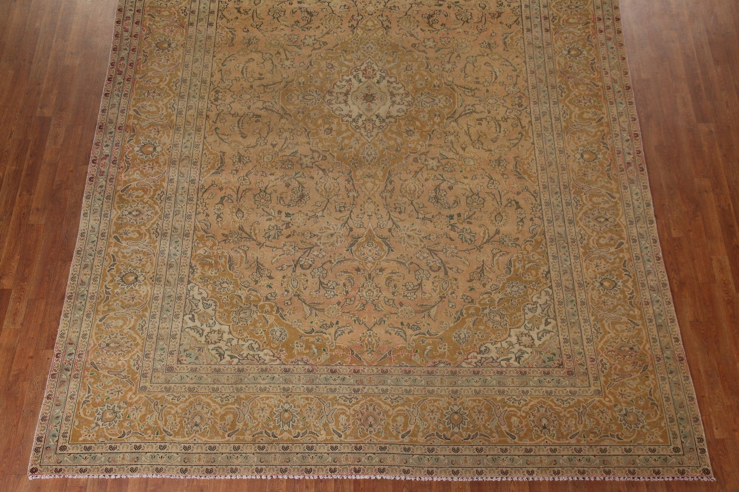 Distressed Mashad Persian Area Rug 10x13