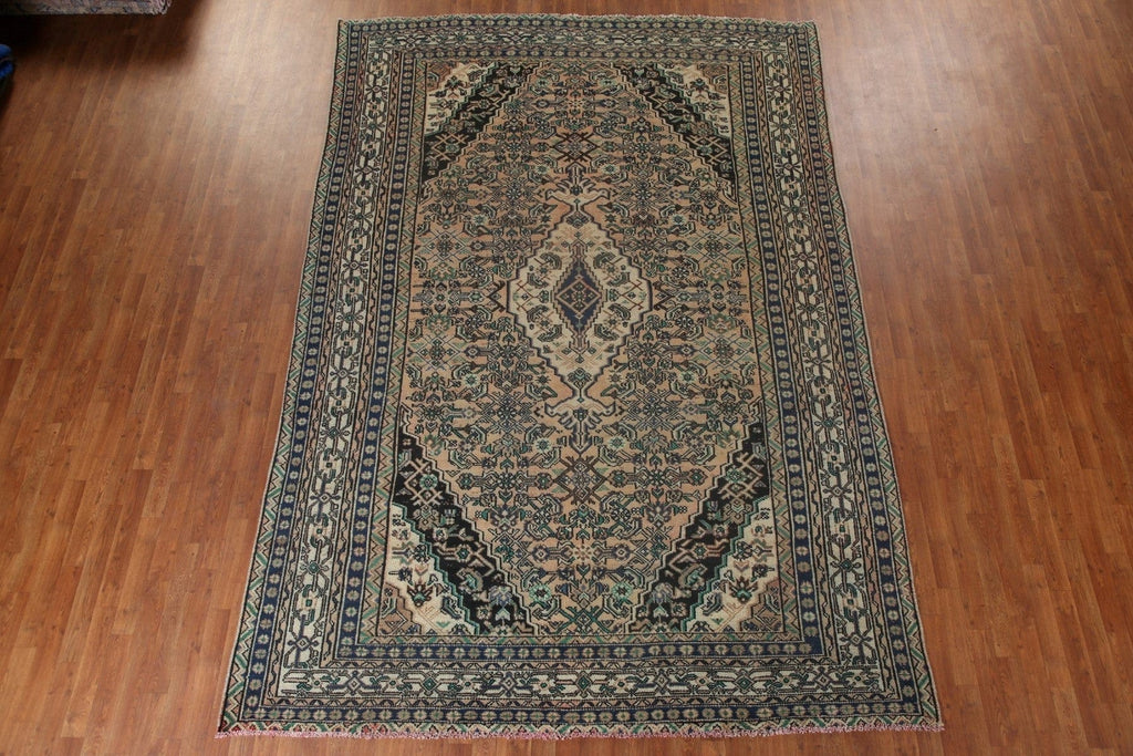 Geometric Hamedan Persian Area Rug 8x12