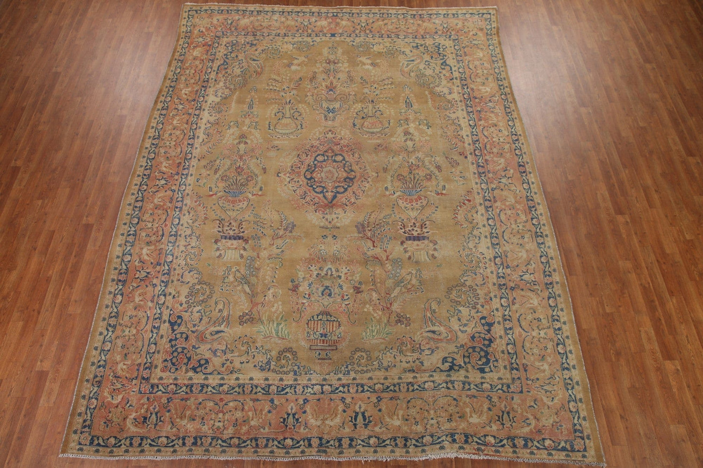 Distressed Kashmar Persian Area Rug 9x12