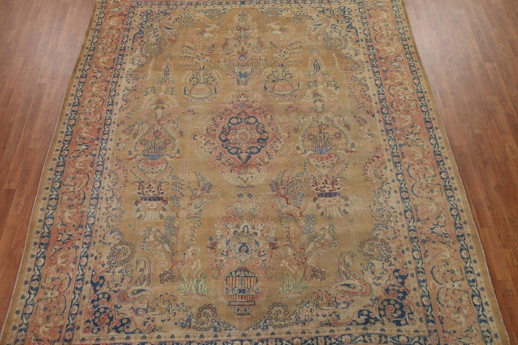 Distressed Kashmar Persian Area Rug 9x12