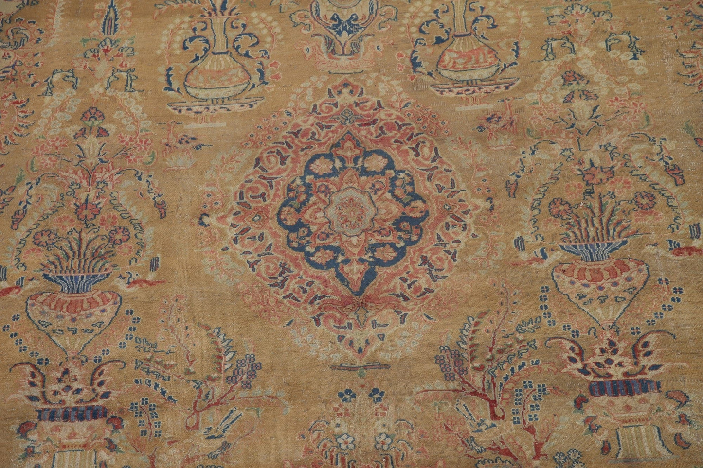 Distressed Kashmar Persian Area Rug 9x12