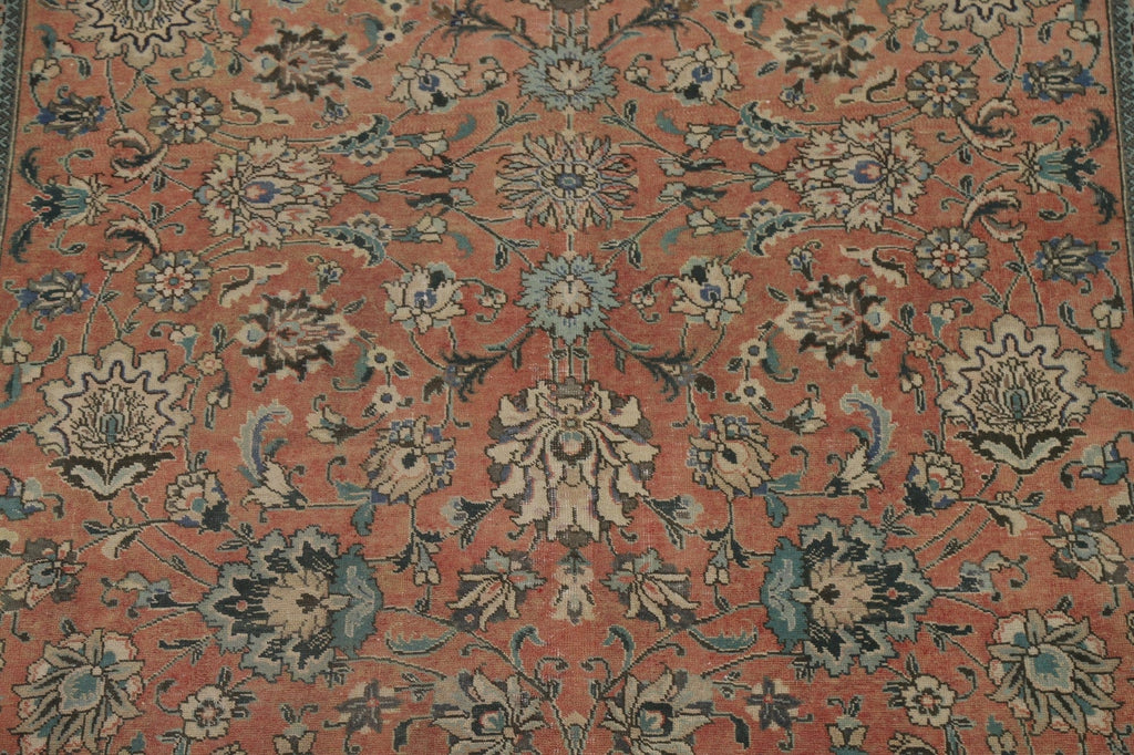 Vintage Floral Tabriz Persian Area Rug 7x11