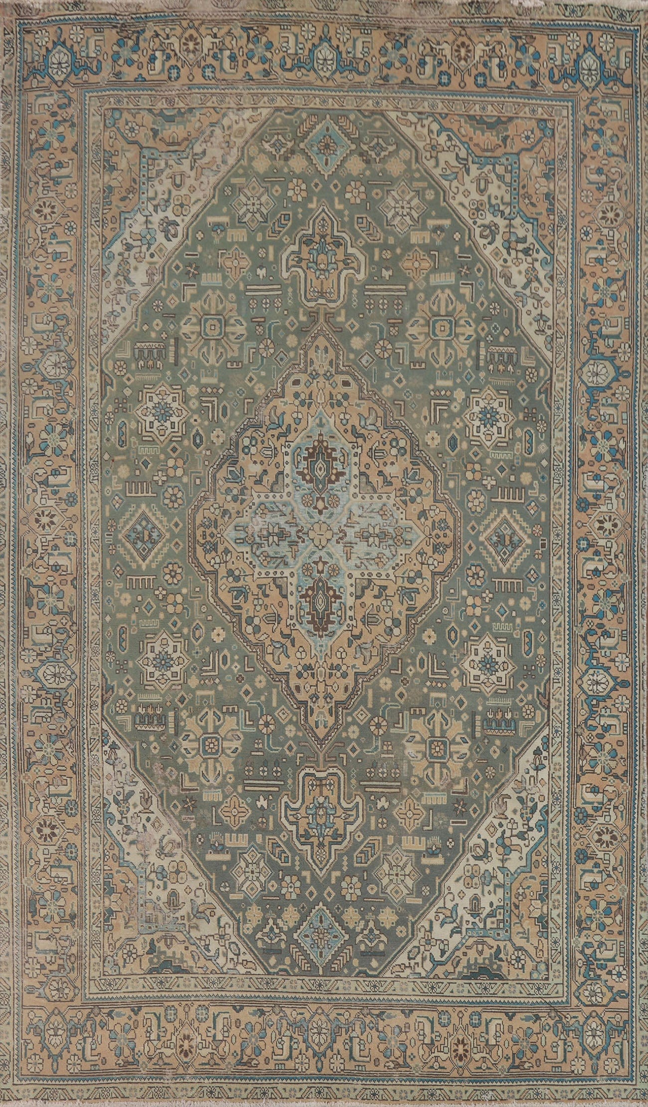 Geometric Tabriz Persian Area Rug 6x10