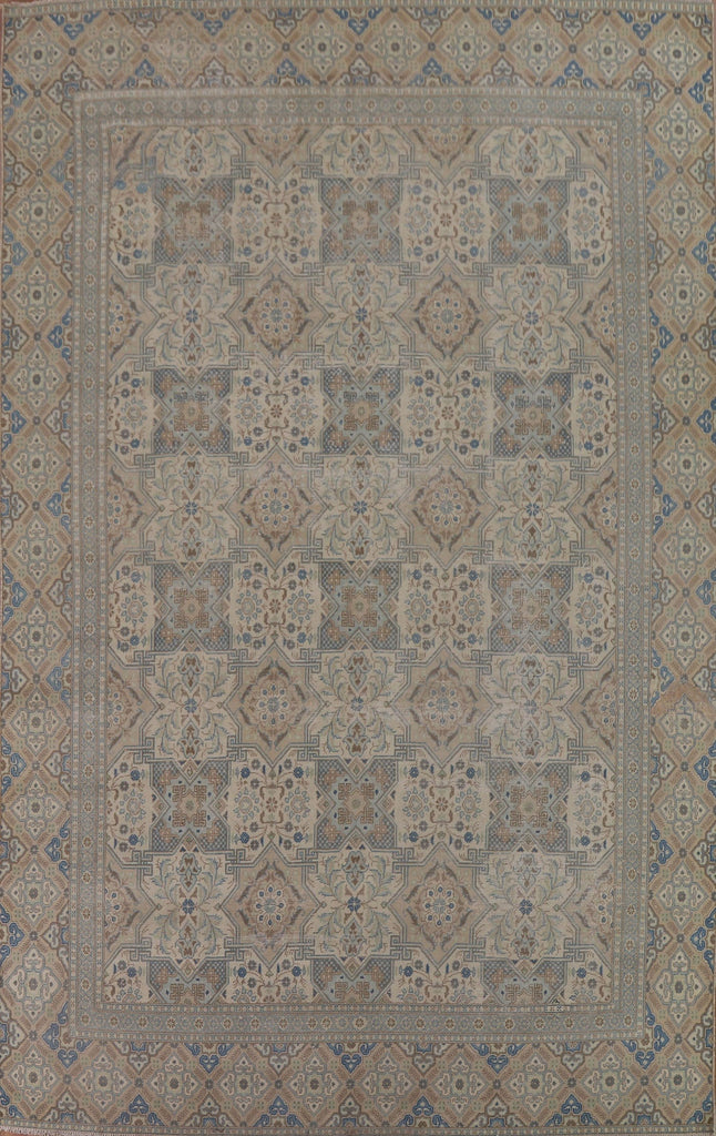 Distressed Kashan Persian Area Rug 9x12