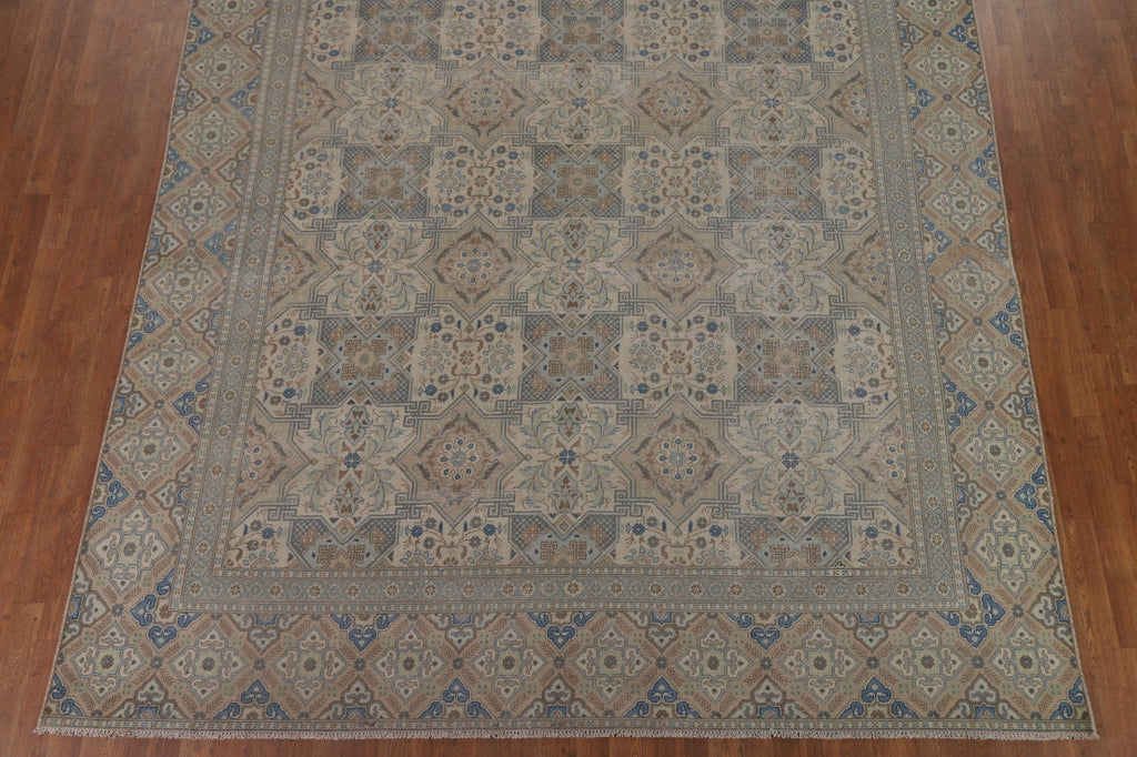 Distressed Kashan Persian Area Rug 9x12