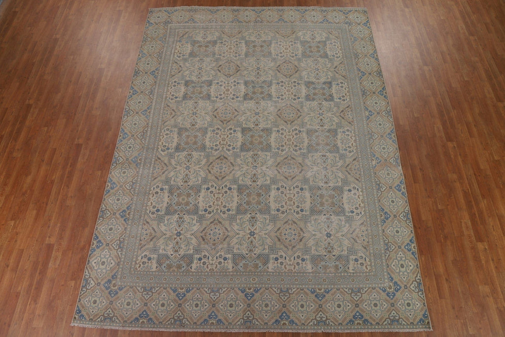 Distressed Kashan Persian Area Rug 9x12