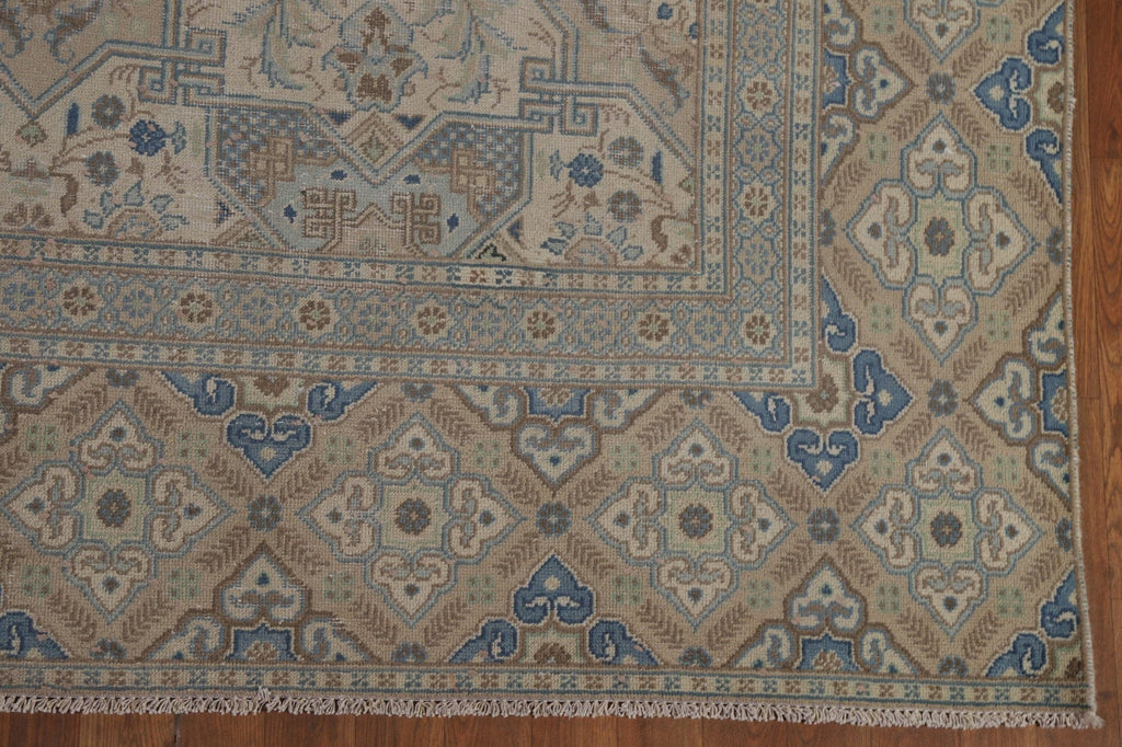 Distressed Kashan Persian Area Rug 9x12