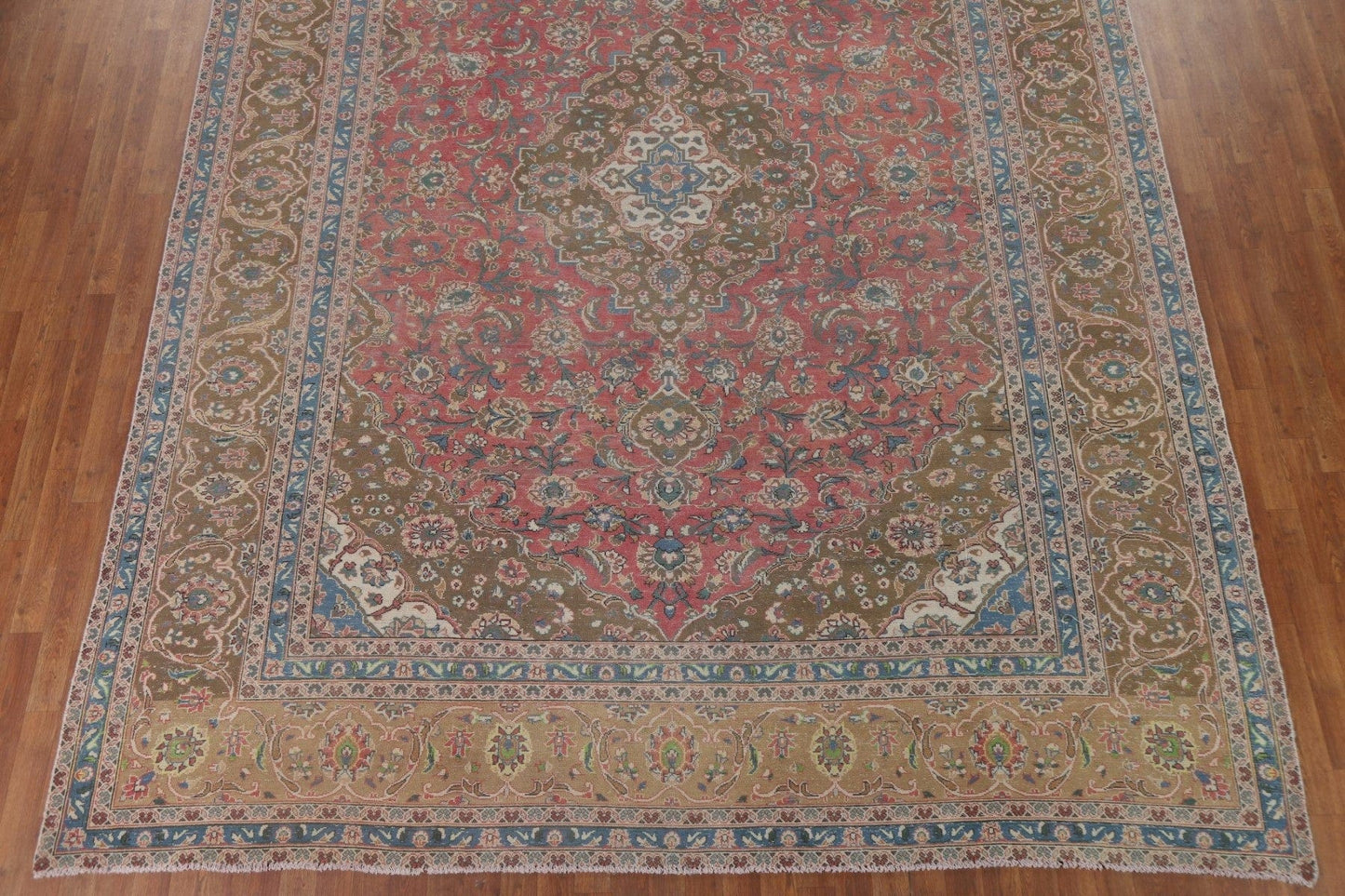 Pink Traditional Kashan Persian Area Rug 10x13