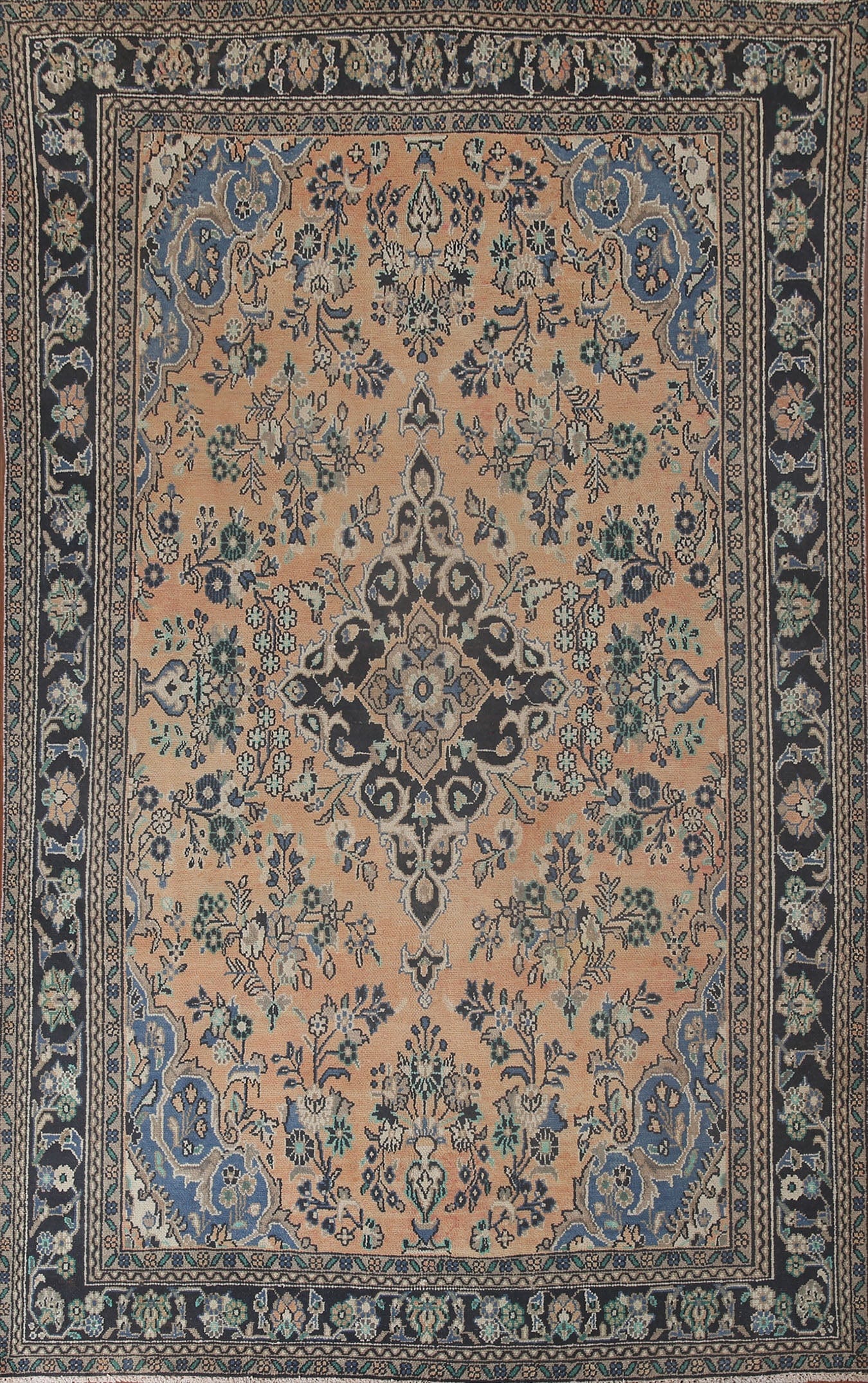 Vintage Hamedan Persian Area Rug 7x10