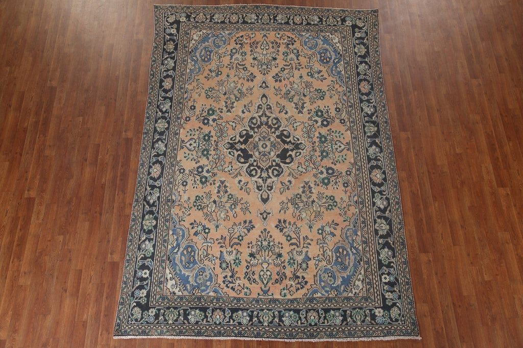 Vintage Hamedan Persian Area Rug 7x10