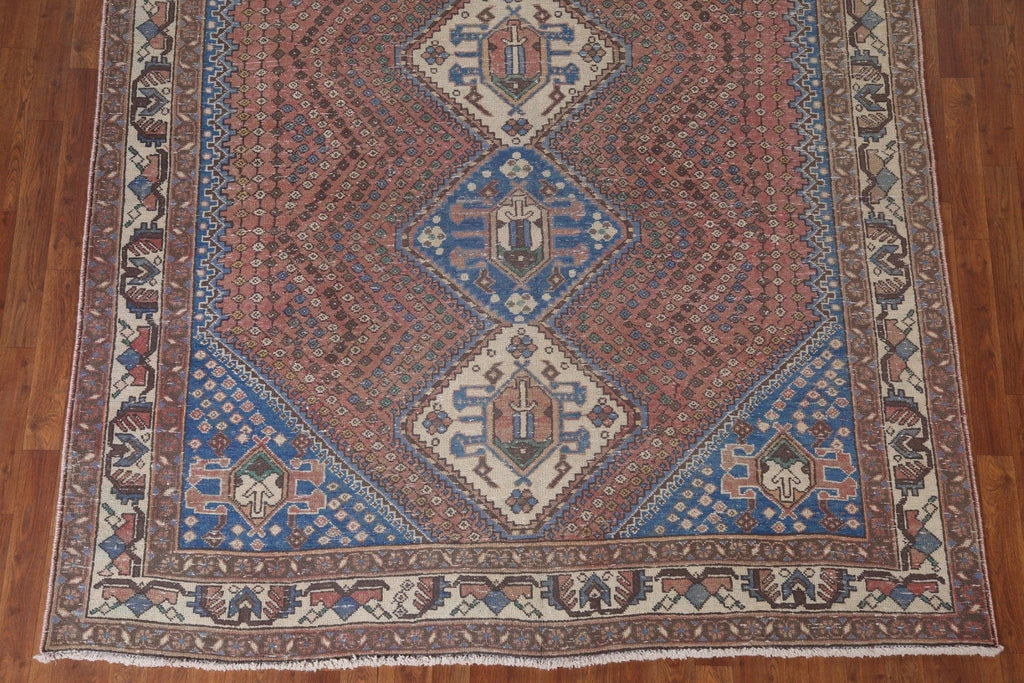 Distressed Shiraz Persian Area Rug 7x10