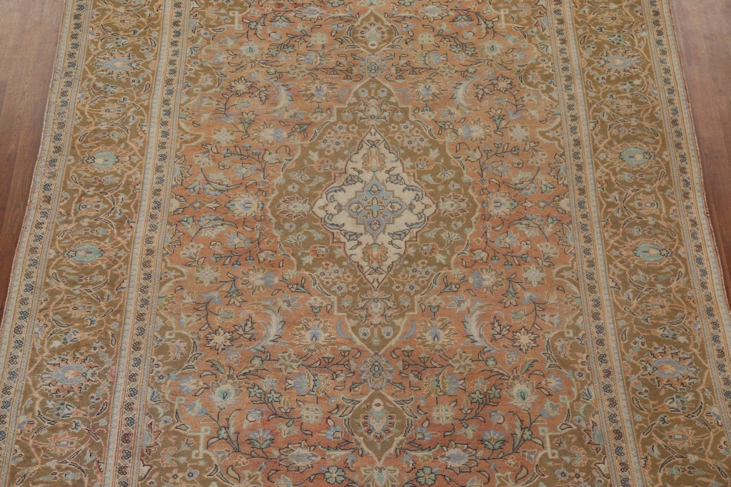 Vintage Floral Kashan Persian Area Rug 8x12