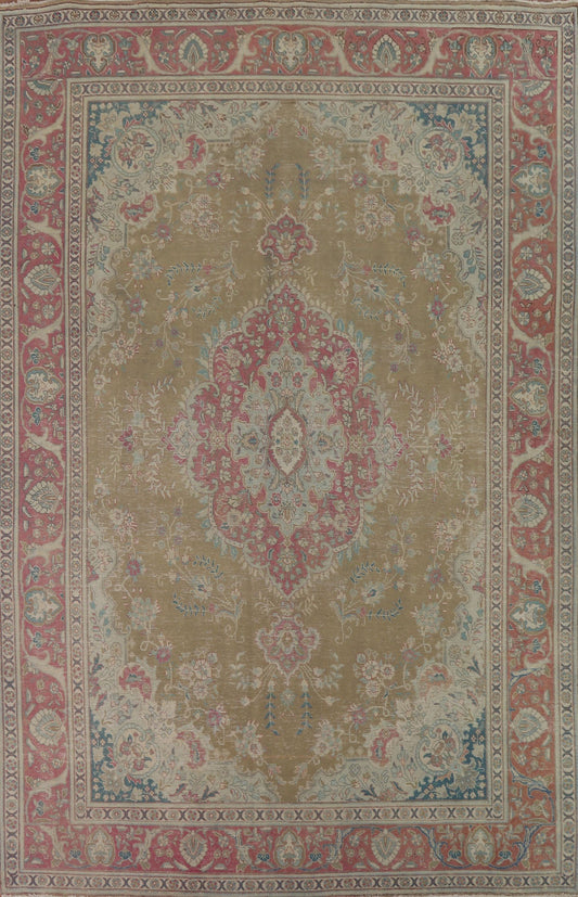 Vegetable Dye Tabriz Persian Area Rug 9x13