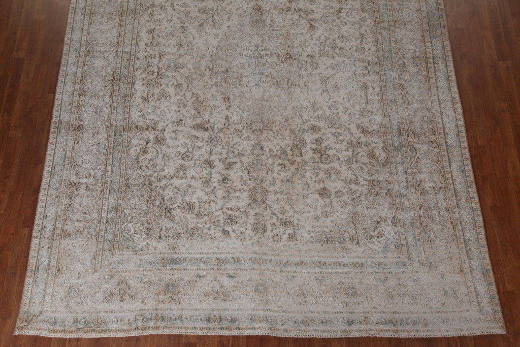 Distressed Kerman Persian Area Rug 9x13