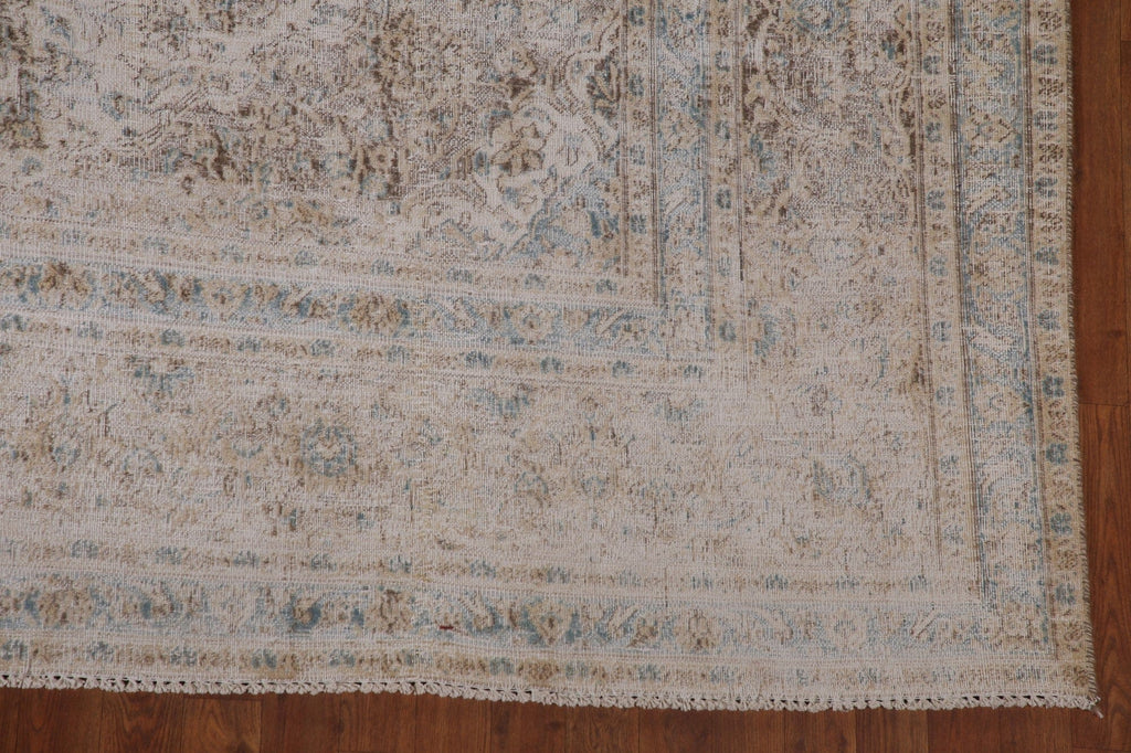 Distressed Kerman Persian Area Rug 9x13