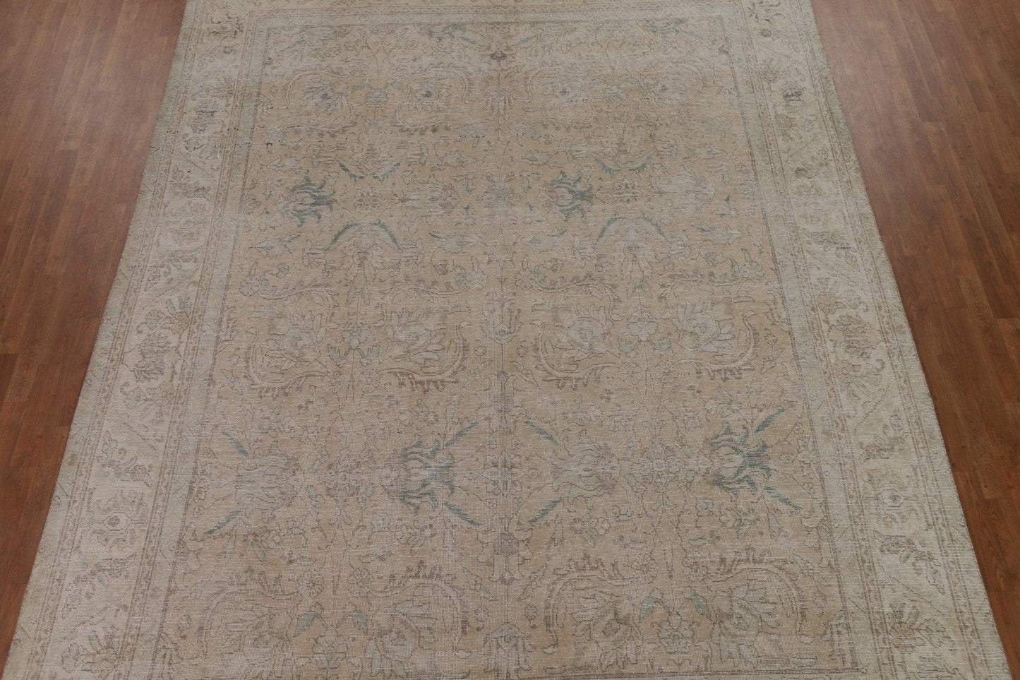 Muted Distressed Tabriz Persian Area Rug 10x13