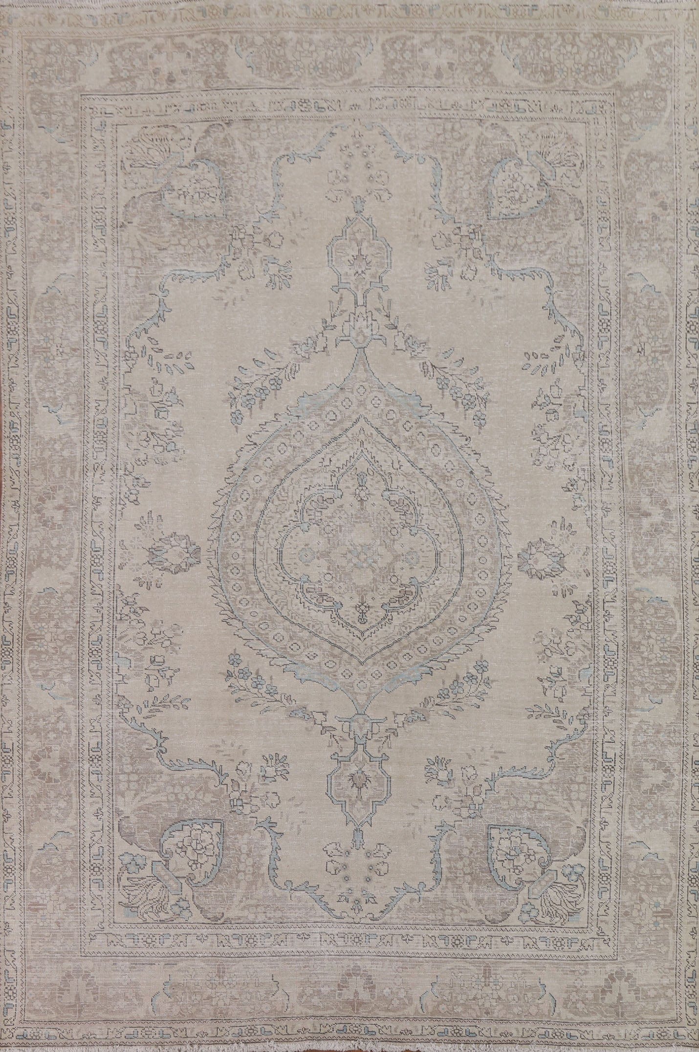 Distressed Wool Tabriz Persian Area Rug 8x11