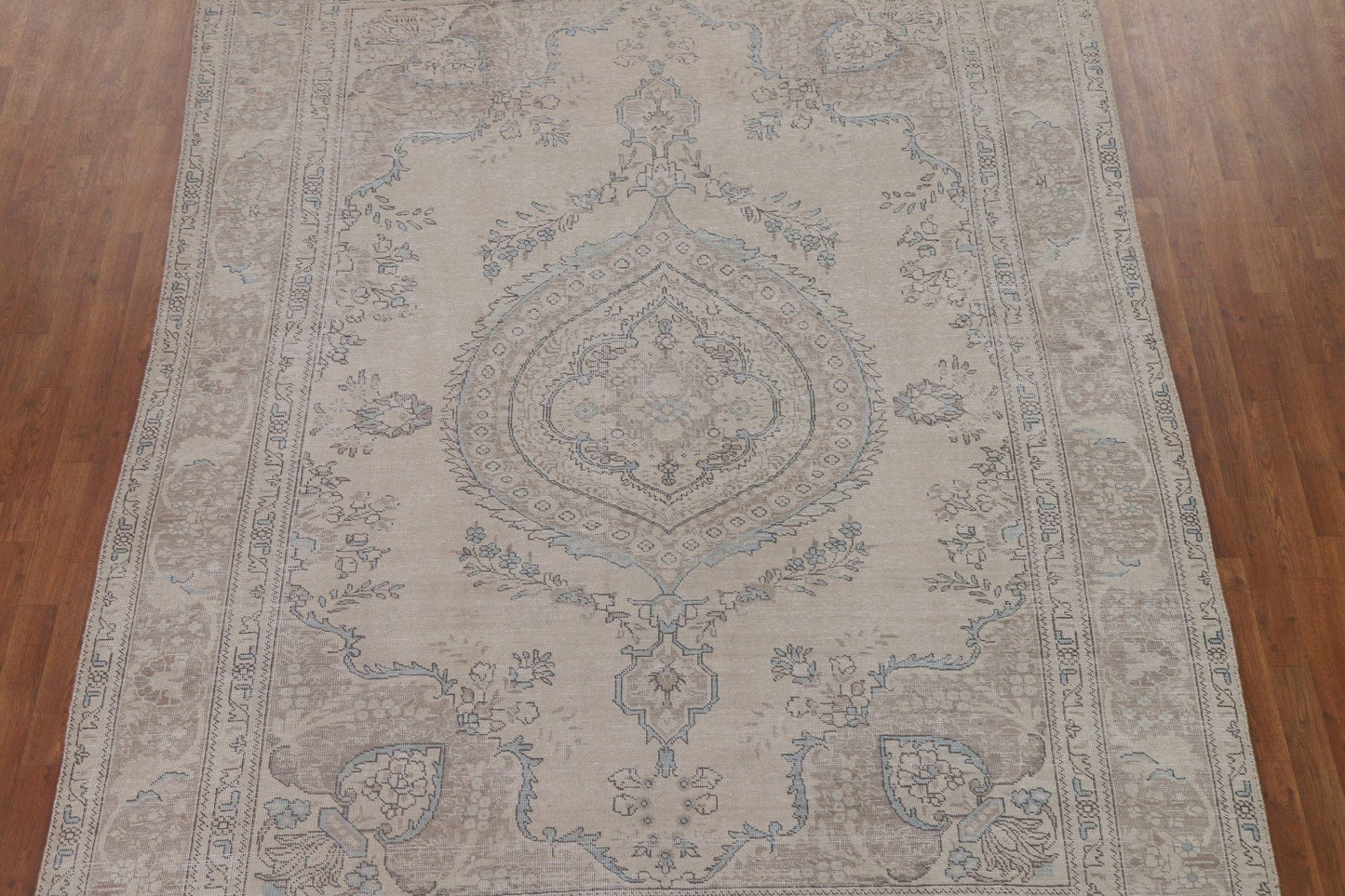 Distressed Wool Tabriz Persian Area Rug 8x11