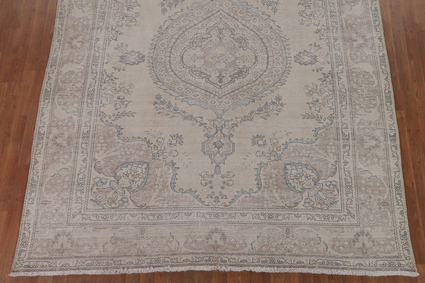 Distressed Wool Tabriz Persian Area Rug 8x11