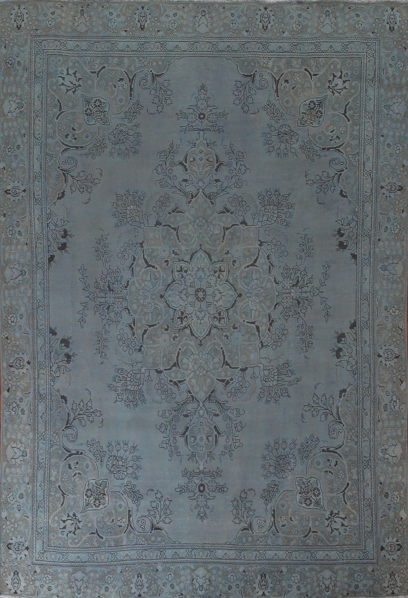 Over-Dyed Tabriz Persian Area Rug 9x12