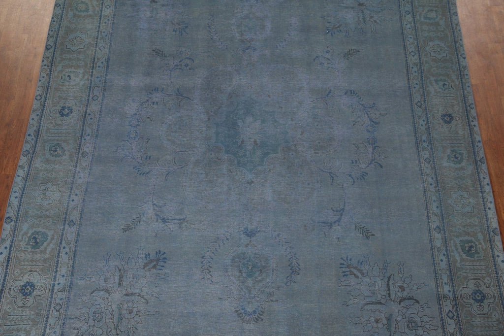 Blue Over-Dyed Tabriz Persian Area Rug 9x12